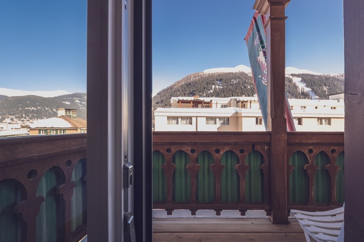 Švýcarsko-Davos-Hotel Kleines Palace-výhled z hotelu