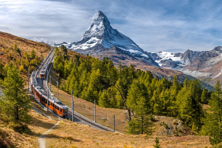 Švýcarské velehory vlakem