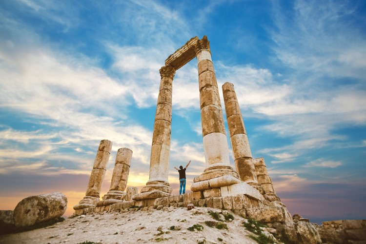 Jordansko-poznavaci-zajezd-Amman-Citadela-Římský Herkulův chrám