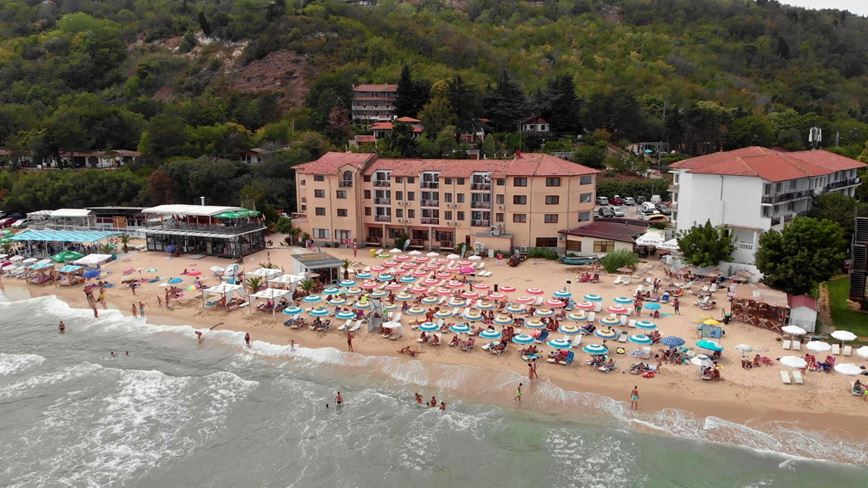 Bulharsko-Kranevo-hotel Palma beach-letecký pohled