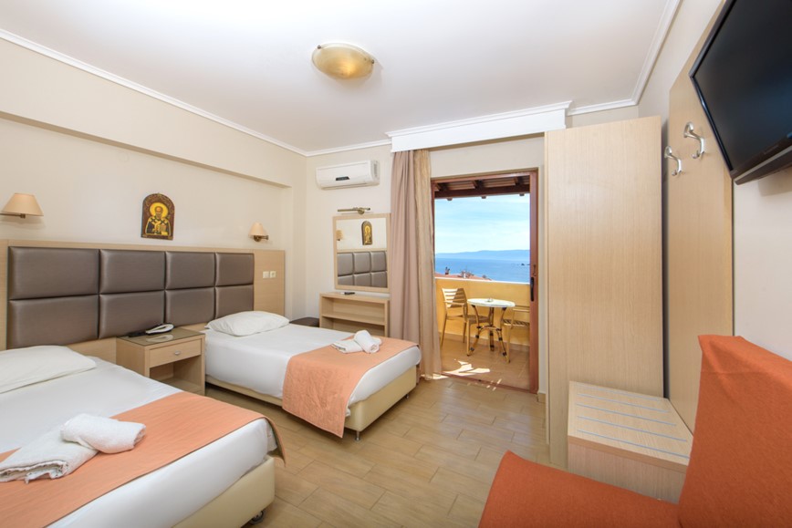 Řecko-Ouranopolis-hotel Princess-dvoulůžkový pokoj s výhledem na moře